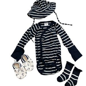Nautical Stripe Baby Bundle - 2-4mo